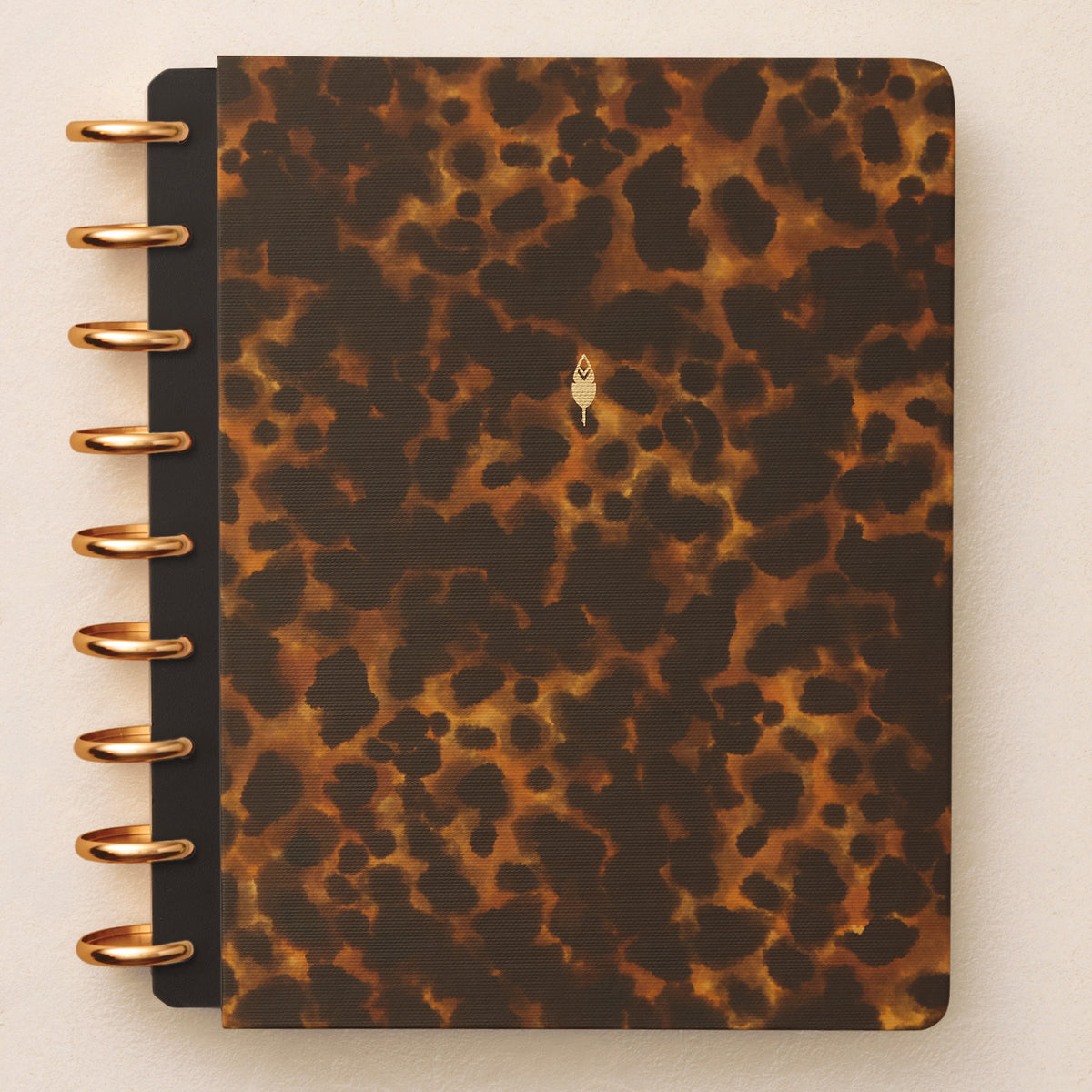 hard cover leopard cheetah print in 7x9 size with gold disc