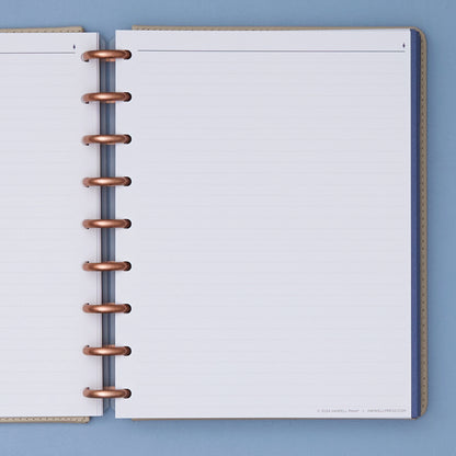 lined writing space for this notebook insert