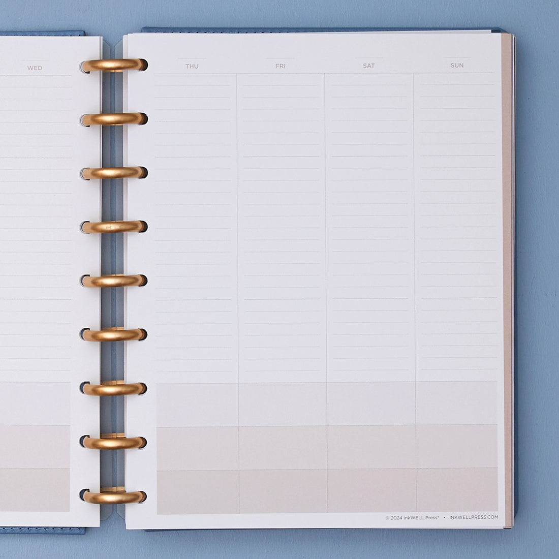 7x9 classic vertical planning non-dated insert with lined writing space
