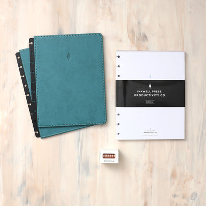 Goals Planner Bundle - Pacific Cover - Rose Gold Discs