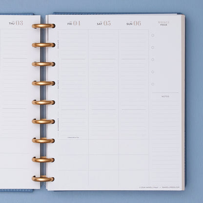 2025-26 Vertical Classic Weekly Planner Bundle - Onyx Black Cover - Silver Discs
