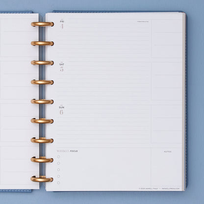 2025-26 Horizontal Flex Weekly Planner Bundle - Onyx Black Cover - Silver Discs