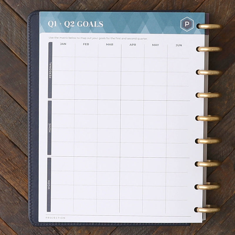 Quarterly Goals Overview and Goal Setting Spread
