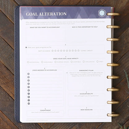 Goal Setting Planner Insert