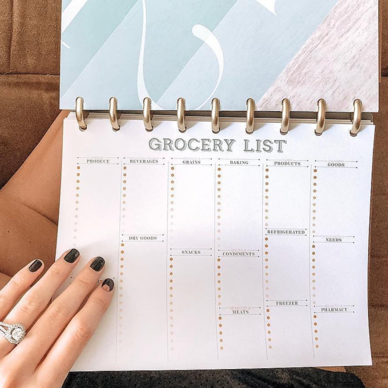 inkWELL Press Meal Planner and Grocery List